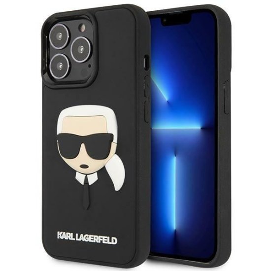 Karl Lagerfeld Hardcase 3D Rubber Karl`s Head iPhone 14 Pro Μαύρη